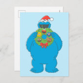 Carte Postale Guirlande de Noël vintage Monster Cookies (Devant / Derrière)