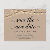 Carte Postale Guirlandes Lumineuses, Kraft, Sauvegarder la nouve (Devant)