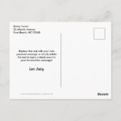 Carte Postale Guirlandes Lumineuses Modernes sur Bois Rustique M (Dos)