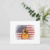 Carte Postale Guitar 4th of July Venin American Flag USA - Count (Debout devant)