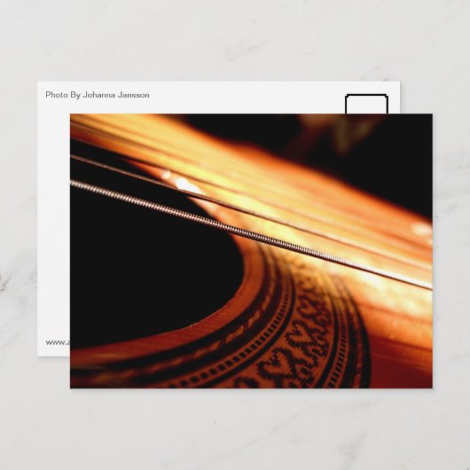 Carte Postale Guitar Gitarr (Devant / Derrière)