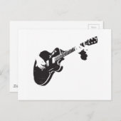 Carte Postale Guitar noir et blanc (Devant / Derrière)