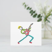 Carte Postale Guitar Stickman (Debout devant)
