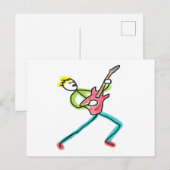 Carte Postale Guitar Stickman (Devant / Derrière)