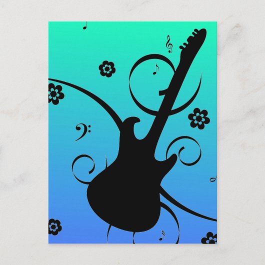 Carte postale guitare (Devant)