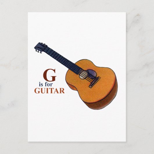 Carte Postale Guitare (Devant)