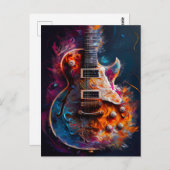 Carte postale guitare (Devant / Derrière)