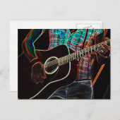 Carte Postale Guitare 1 pccnm (Devant / Derrière)