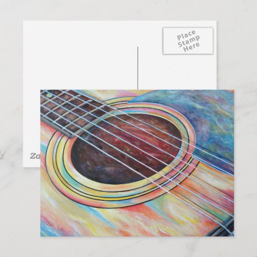 Carte Postale Guitare 2 (Devant / Derrière)