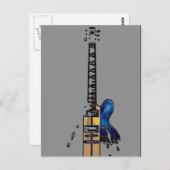 Carte Postale Guitare 4 pccna (Devant / Derrière)