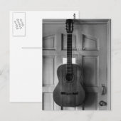 Carte Postale Guitare à la porte (Devant / Derrière)