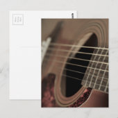 Carte Postale Guitare acoustique à six cordes (Devant / Derrière)