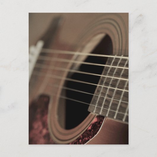 Carte Postale Guitare acoustique à six cordes (Devant)