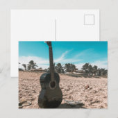 Carte Postale Guitare Acoustique Magnifique (Devant / Derrière)