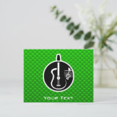 Carte Postale Guitare acoustique verte (Debout devant)