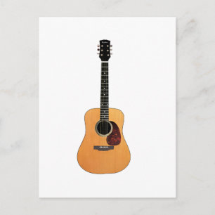Carte Postale Guitare acoustique verticale
