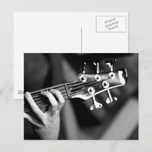 Carte Postale guitare basse (Devant / Derrière)