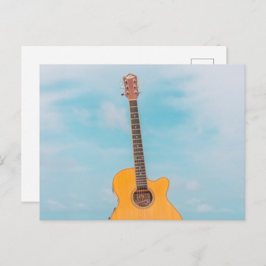 Carte Postale Guitare basse Cool (Devant / Derrière)