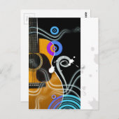 Carte Postale Guitare blues (Devant / Derrière)