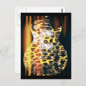 Carte postale guitare Cheetah (Devant / Derrière)