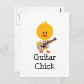 Carte postale Guitare Chick (Devant / Derrière)