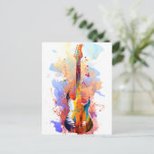 Carte Postale Guitare colorée (Debout devant)