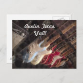 Carte Postale Guitare d'Austin Texas (Devant / Derrière)