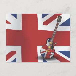 Carte Postale Guitare de l'invasion britannique