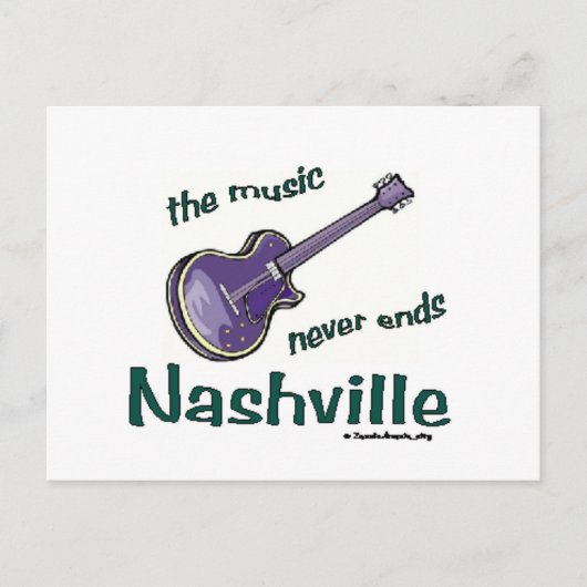 Carte Postale Guitare de Nashville (Devant)