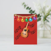 Carte Postale Guitare de Noël (Debout devant)