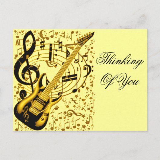 Carte Postale Guitare d'or_ (Devant)