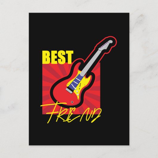 Carte Postale Guitare du meilleur ami (Devant)