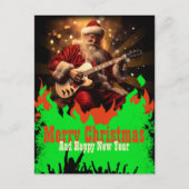 Carte Postale Guitare du Père Noël (Devant)