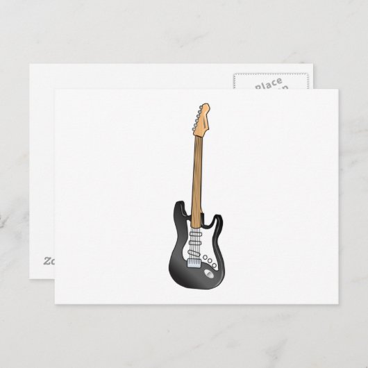 Carte Postale Guitare électrique (Devant / Derrière)
