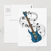 Carte Postale Guitare électrique (Devant / Derrière)