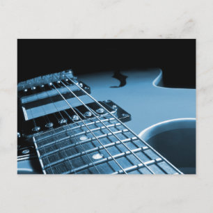 Carte Postale Guitare électrique - Bleu