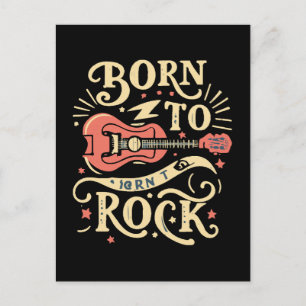 Carte Postale Guitare électrique née pour le rock