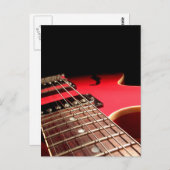 Carte Postale Guitare électrique rouge (Devant / Derrière)
