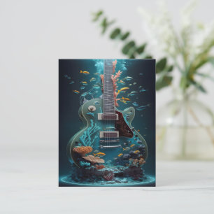 Carte Postale Guitare électrique sous-marine