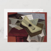 Carte Postale Guitare et journal, 1925 (Devant / Derrière)