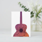 Carte Postale Guitare et notes musicales 2 (Debout devant)