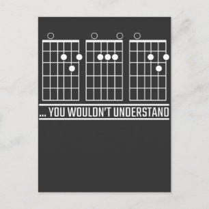 Carte Postale Guitare jouant DAD Basse Acoustique instrument de 