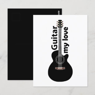 Carte Postale Guitare Mon Amour Guitare