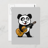 Carte Postale Guitare Panda (Devant / Derrière)