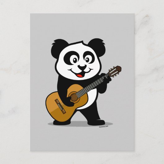 Carte Postale Guitare Panda (Devant)