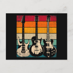 Carte Postale Guitare rétro