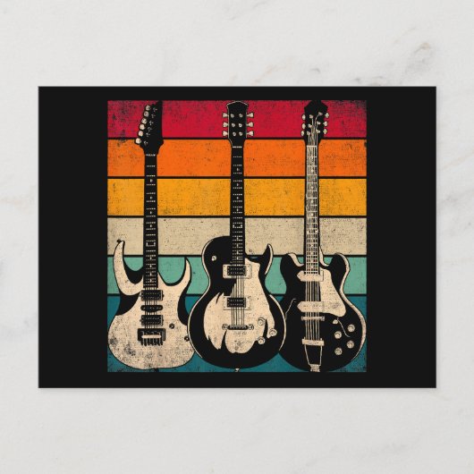 Carte Postale Guitare rétro (Devant)