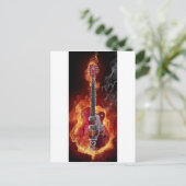 Carte Postale Guitare rock and roll (Debout devant)