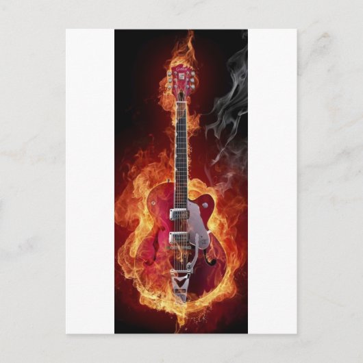 Carte Postale Guitare rock and roll (Devant)