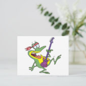 Carte Postale guitare rock and roll froggy frog grenouille (Debout devant)